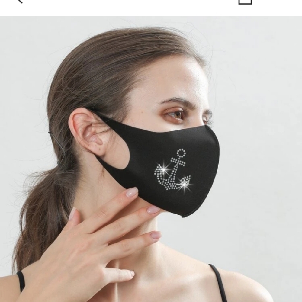 Rhinestone Anchor ⚓ Face Mask